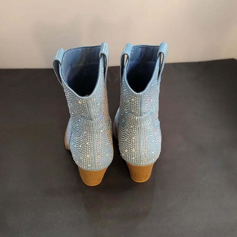 BRAND NEW FOREVER RIVER RHINESTONE WESTERN BOOTIES - Picture 9 of 15